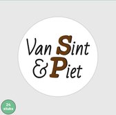 Cadeaustickers van Sint & Piet - 24 stuks