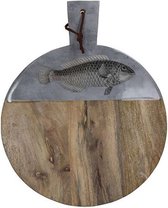 kersten bv houten snijplank vis grijs | 38 x 27 x 2 cm