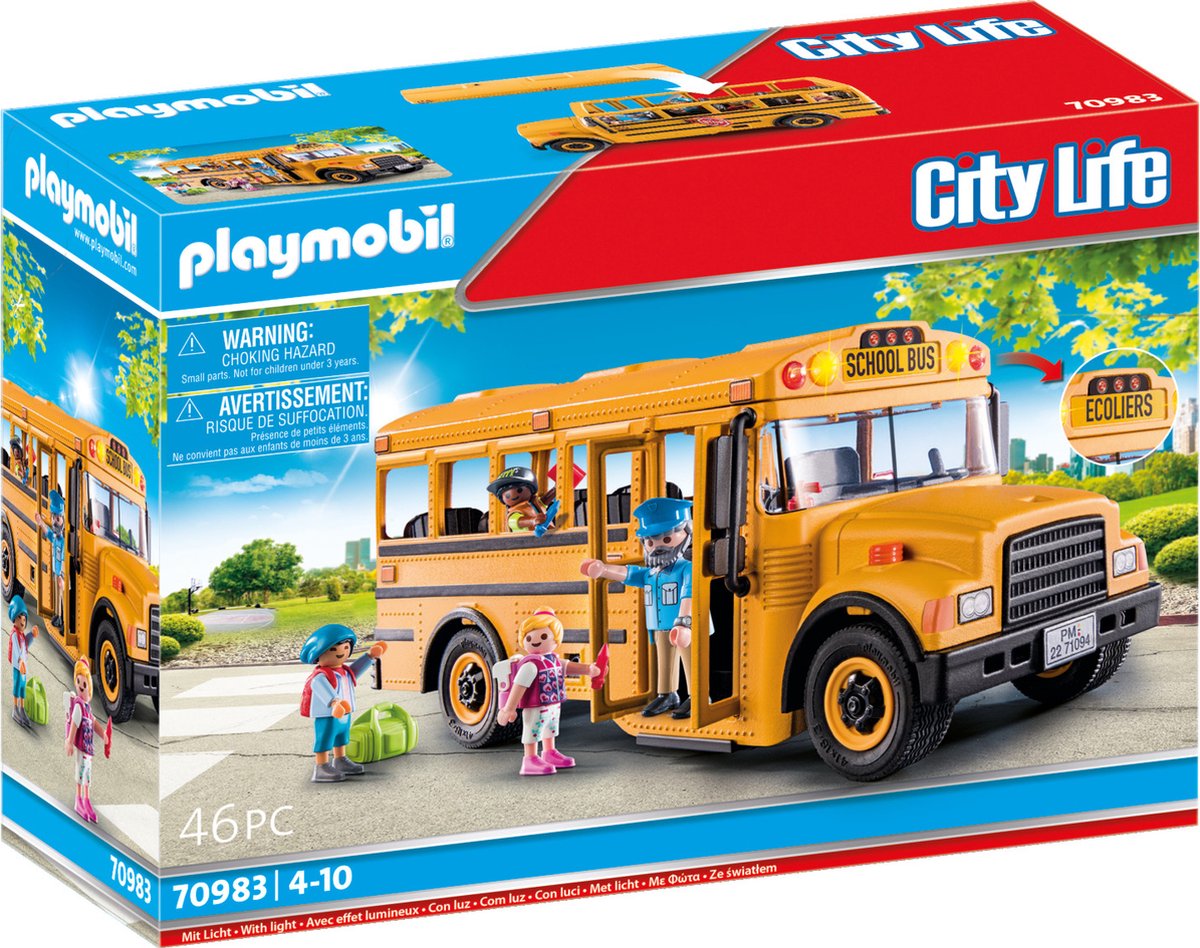 PLAYMOBIL City Life Autobus scolaire américain - 70983 | bol.com