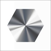 Sticker - "Zilver (Hexagoon)" - Etiketten - 50x45mm Hexagoon - Glans - 500 Stuks
