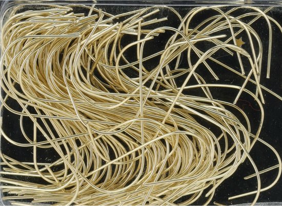 Décoration de Noël Crochets pour boules de Noël - 400x - or - 3,6 cm