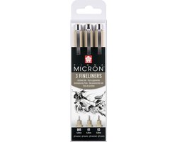 Sakura Pigma Micron 3 zwarte fineliners