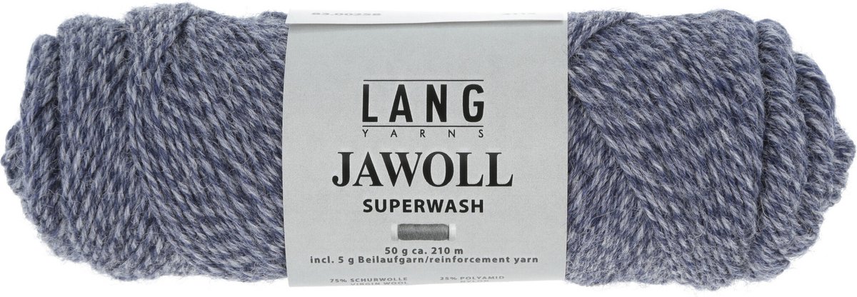 Lang Yarns Jawoll Superwash - 258 denimblauw mouliné - Sokkenwol Garen