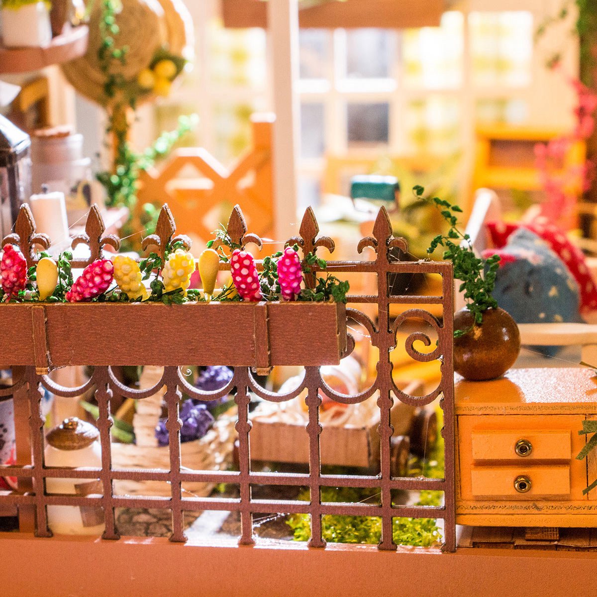 Robotime - DIY Dollhouse Kit-Miller's Garden - Houten Bouwpakket — afbeelding 10