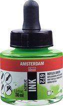 Amsterdam Acrylic Ink Fles 30 ml Reflexgroen 672