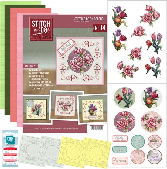 Stitch and Do on Colour 14 - Yvonne Creations - Graceful Flowers