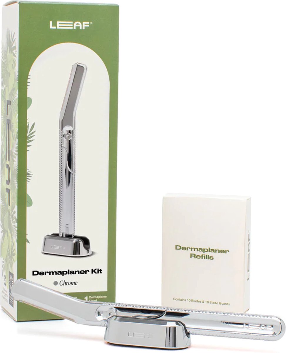 Leaf Dermaplaner Complete Set | Chrome