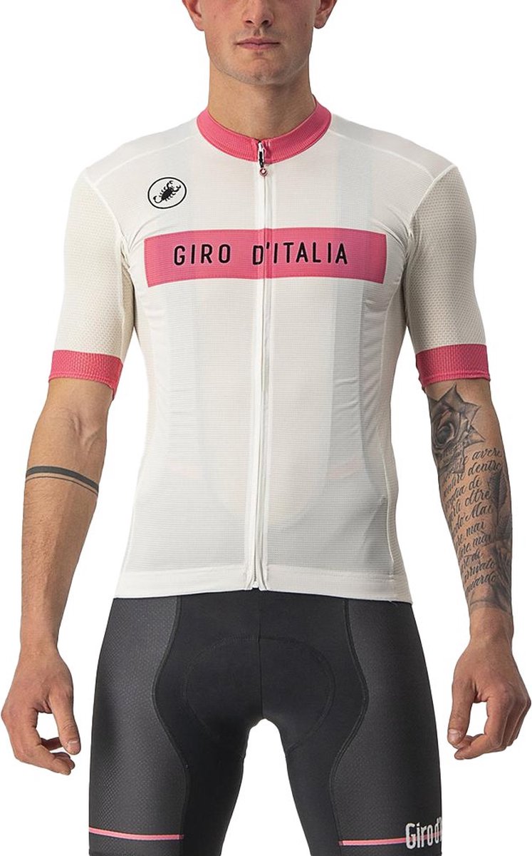 Castelli Giro Italia 2022 Fuori Korte Mouw Wielertrui Wit 3XL Man