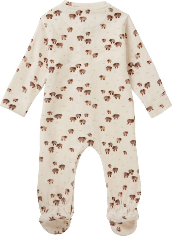 Noppies Unisex playsuit Tolleson long sleeve allover print Unisex Boxpak - Butter Cream - Maat 80