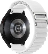Mobigear Alpine - Fermoir à boucle pour bracelet de montre intelligente en nylon - 22 mm - Wit