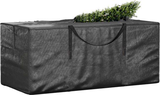 vidaXL-Opbergtassen-voor-kerstboom-2-st-polyetheen-zwart