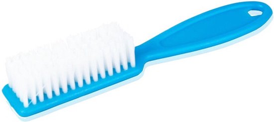 Nagelborstel met steel - nagelborstel kunststof - Set van 2 - Blauw