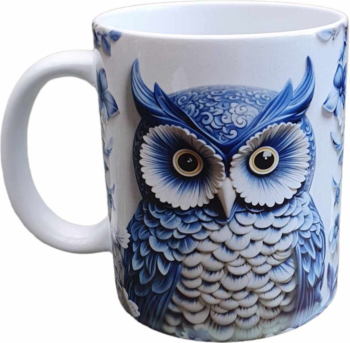 Bedrukte beker - Uil - Owl - Koffie mok - Thee Mug - Geschenk - Collega
