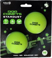 Dog Comets Ball Stardust - Hondenspeelgoed - Hondenbal - Ø6 cm - 2-pack - Natuurlijk rubber - Groen