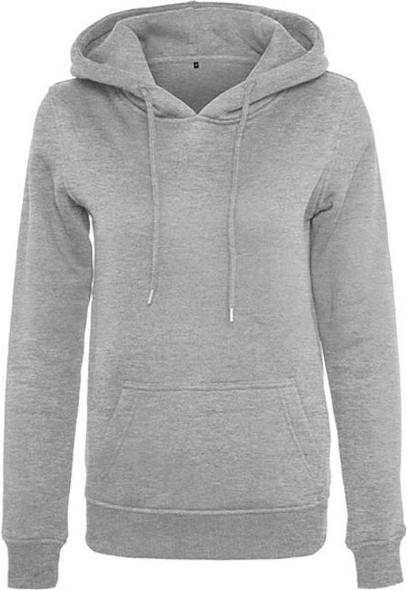 Build Your Brand Heavy Dames Hoodie Heather Grijs