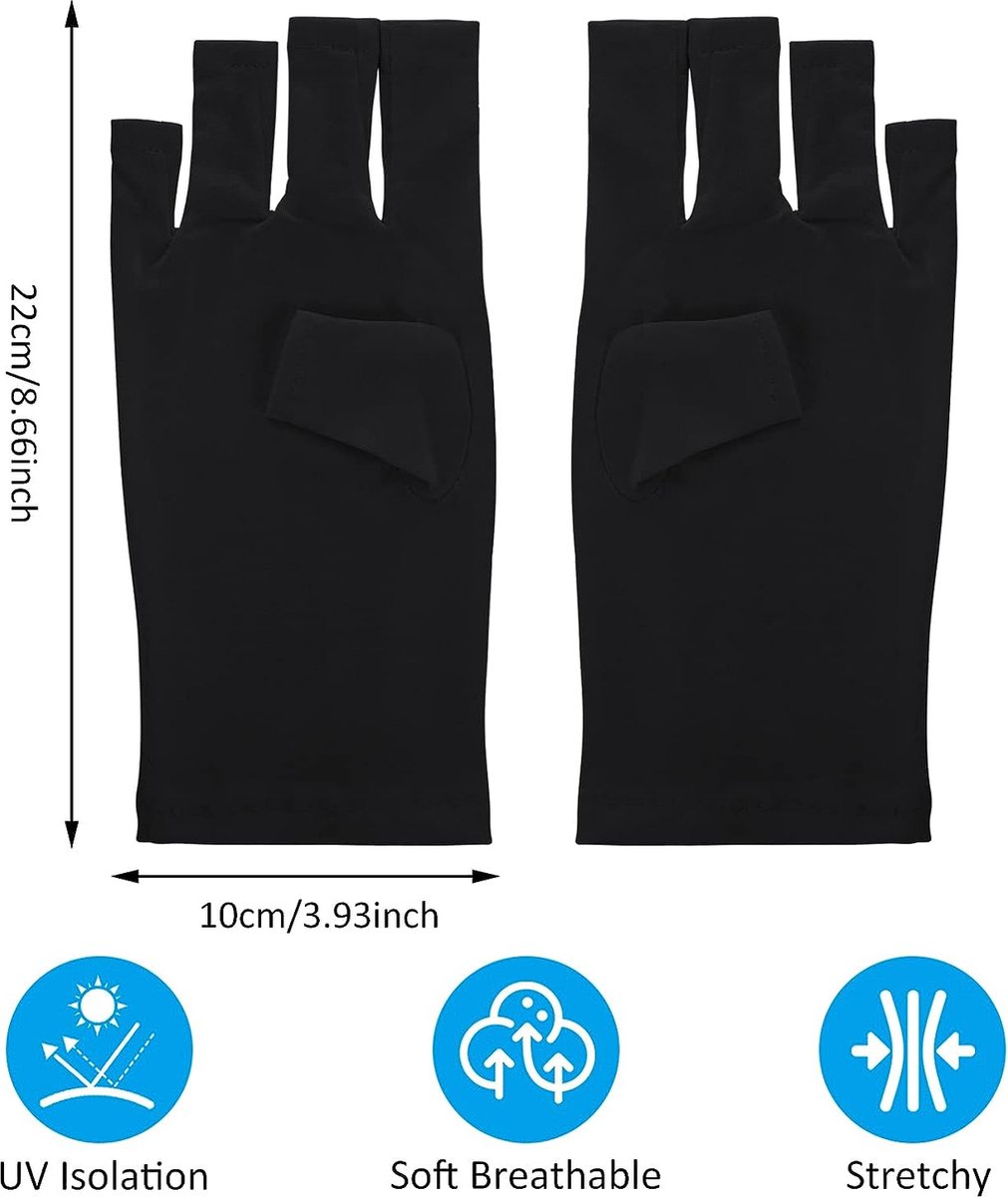 Gants de Manucure Extensibles et Respirants en Fibre de Coton