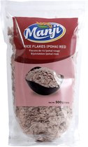 Manji - Rode Rijstvlokken - Poha - 3x 500 g