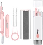 SNTIALS - Schoonmaakset - Cleaning kit - Reinigingskit- Vuilverwijderaar - Stof verwijderen - Roze - Telefoon/mobiel - Accessoires - Iphone / Samsung - Laptop - Airpod - Tablet - 7 in 1 set - Schoonmaken