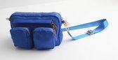 Valentina bag- Accessories Junkie Amsterdam- Dames- Crossbody tas- Recycled nylon- Veel opbergen vakken- Klein- Stijlvol- Effen- Kobalt blauw