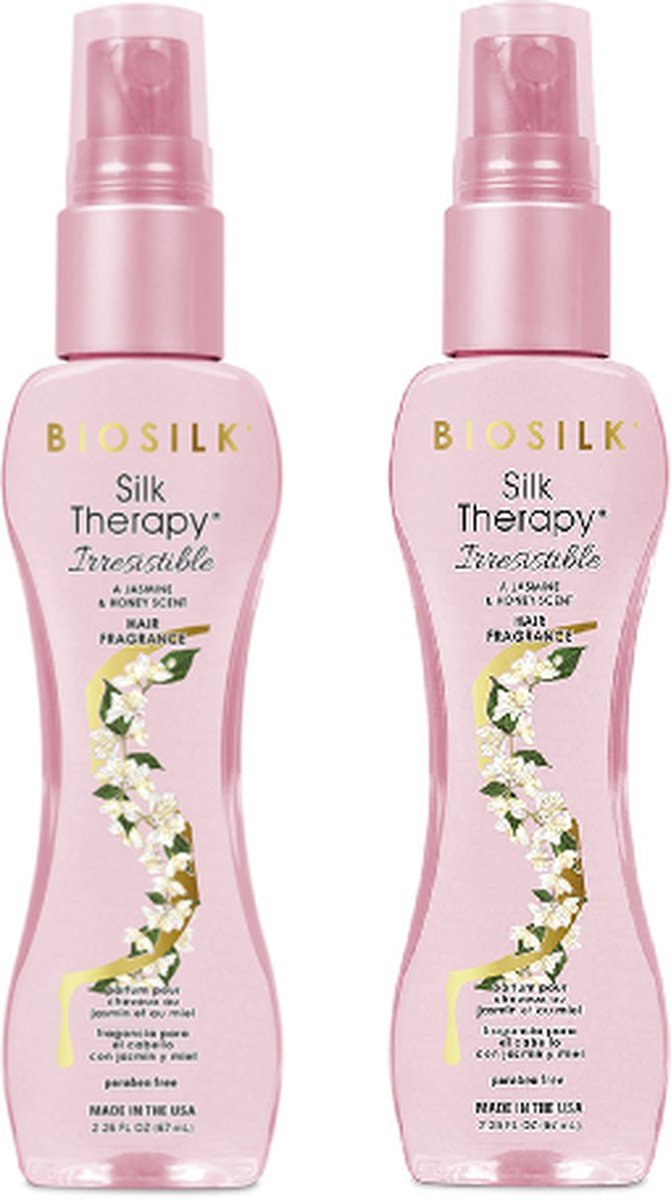 Bol.com BioSilk - Silk Therapy Irresistible Hair Fragrance - 2 x 67ml aanbieding