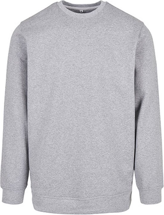 Basic Crewneck Sweater met ronde hals Heather Grey - 3XL