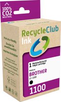 RecycleClub inktcartridge - Inktpatroon - Geschikt voor Brother - Alternatief voor Brother LC-1100 Zwart 17ml - 735 pagina's