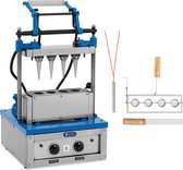 Bol.com Royal Catering Waffeleisen für Eiswaffeln - 100 - 120 Wafels/h - 47 x 112 mm - Royal Catering aanbieding