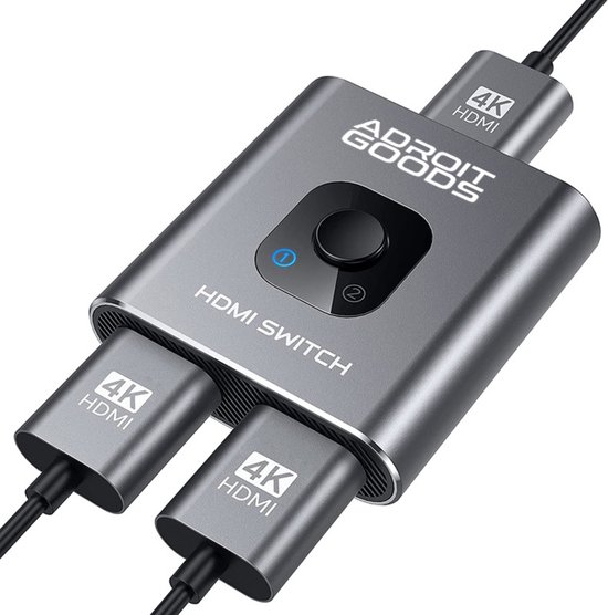 AdroitGoods Bi-Directional HDMI Switch - 4k@60Hz - HDMI Switch 2 Poorts - 2  In 1 Uit /... | bol.com
