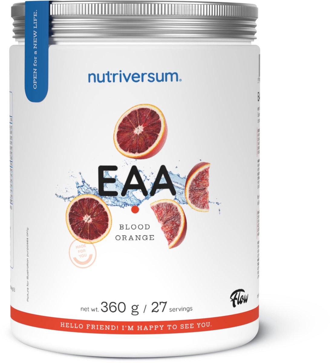 Goedkoopste Nutriversum | 360gr EAA | 27 servings Essentiële Aminozuren | Bloed sinaasappel | snel herstel | zeer weinig suiker | Nutriworld