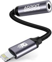 AdroitGoods Lightning naar 3.5 mm Jack Adapter - Compatibel met iPhone - Lightning naar aux Adapter