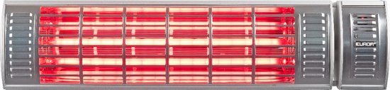 Eurom - Terrasverwarming - Golden 2000 Ultra RCD - 2000 Watt - Elektrisch - IP65 Spuitwaterdicht / Waterproof - 3 Standen - Hangend
