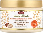African Pride Moisture Miracle Argile rouge marocaine et beurre de karité Detox & Soften Masque activé par la Heat 340gr