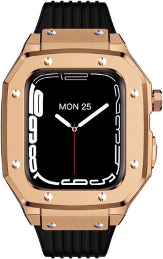 Luxe Apple Watch Case / apple watch case met bandje / stalen case voor