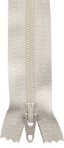Fijne rits polyester grijs 15cm - niet-deelbaar stevige rits