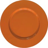 Metaal onderbord oranje in set van 6 stuks