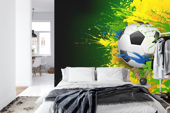 Papier peint photo Voetbal - Papier peint Papier peint non tissé - 368 x 254 cm