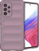 iMoshion Hoesje Geschikt voor Samsung Galaxy A53 Hoesje Siliconen - iMoshion EasyGrip Backcover - Paars