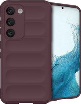 iMoshion Hoesje Geschikt voor Samsung Galaxy S23 Hoesje Siliconen - iMoshion EasyGrip Backcover - Aubergine
