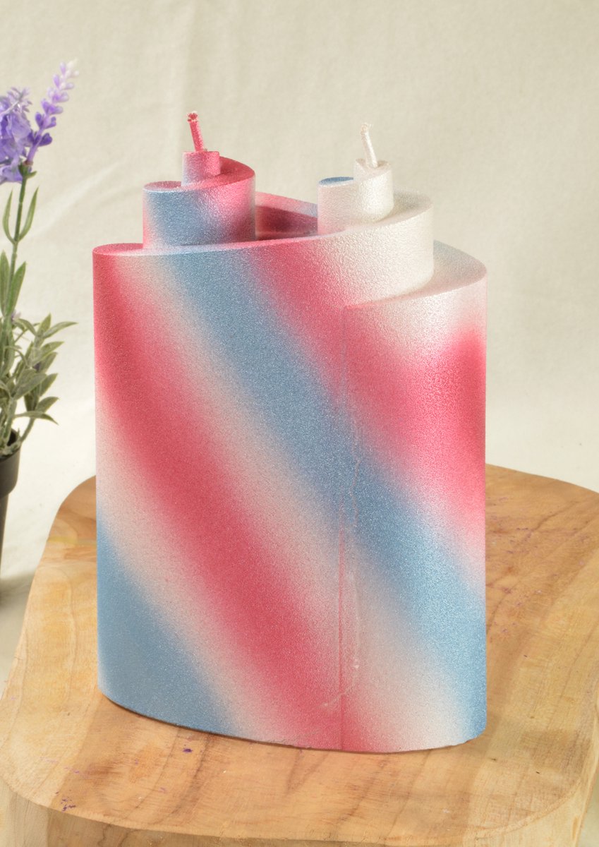 Piaf Kaars met 2 pitten, type Parijs, hoogte: 18 cm - Gemaakt door Candles by Milanne - BEKIJK VIDEO
