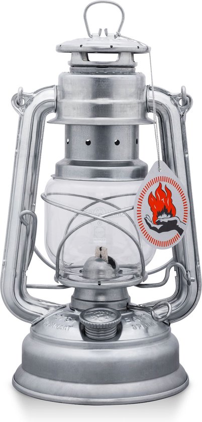 Feuerhand Stormlantaarn - 26 Cm - Verzinkt - Zilver
