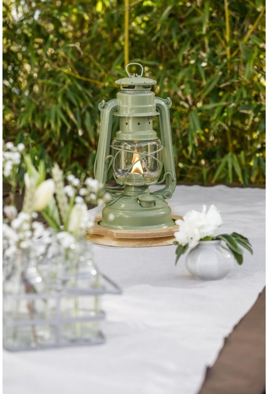 Feuerhand Stormlantaarn Baby special 276 - Olijfgroen - 13.5x15x26.5cm - Modern van Feuerhand — afbeelding 5