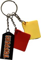 LudiekUnique -sleutelhanger scheidsrechter -sleutelhanger gele en rode kaart -sleutelhanger topper- gele kaart - rode kaart - topper