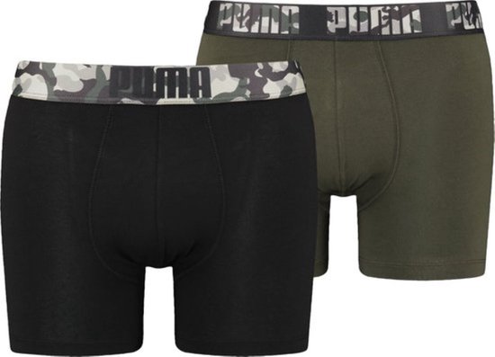 Puma Boxers Print 2-pack Noir / Forest Night