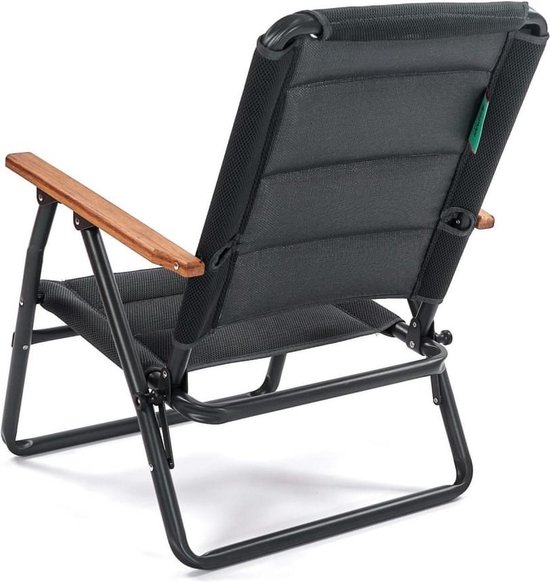 Human Comfort Ocana 3D Mesh Low Klapstoel - Camping klapstoel opvouwbaar - Zwart van Human Comfort — afbeelding 2