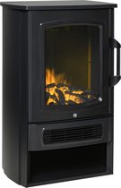 HOMCOM - Elektrische haard - met Thermostaat - Mobiel - 2 Opwarmingsniveaus