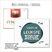Kaartkadootje Merci -> Vaderdag - No:02 (Voor de leukste PAPA-Stippen-Paraatwolk-Groen-Zwart/Wit) - LeuksteKaartjes.nl by xMar