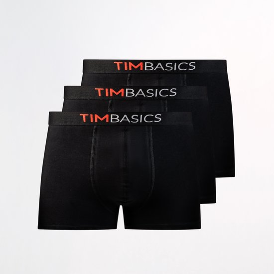 TimBasics - Lot de 3 caleçons homme - Zwart - M - Sous-vêtements homme