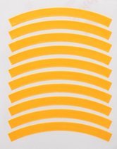Reflecterende velg sticker - Fietsbanden - set van 10 - oranje