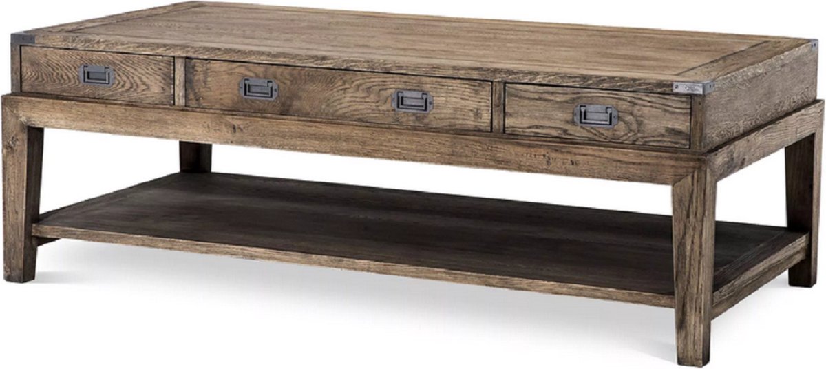 Eichholtz salontafel Military Line | Smoked Oak | 140 x 70 x 48 - tafel | coffee table