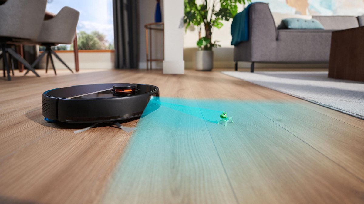 Afbeelding 2 van Philips HomeRun Aqua 7000 Series XU7000/01 - Robotstofzuiger met Dweilfunctie - Zwart / Goud - App Connected
